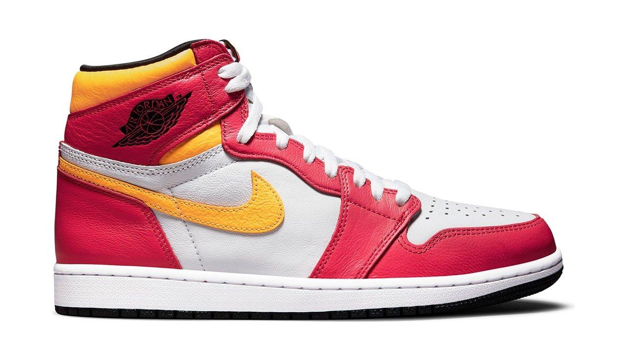 Sneakers Release Men s Jordan 1 Retro High OG Light Fusion Red Launching